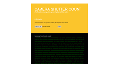 Desktop Screenshot of camerashuttercount.com