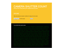 Tablet Screenshot of camerashuttercount.com